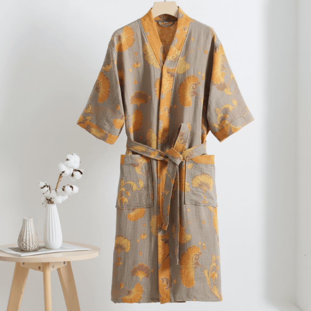 KIMOGINKO – Kimono Bathrobe made of Organic Cotton for Breathable Comfort
