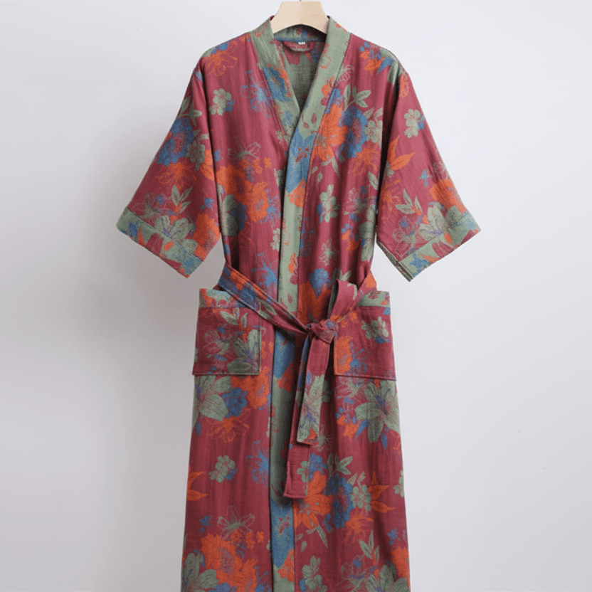 KIMOGINKO – Kimono Bathrobe made of Organic Cotton for Breathable Comfort