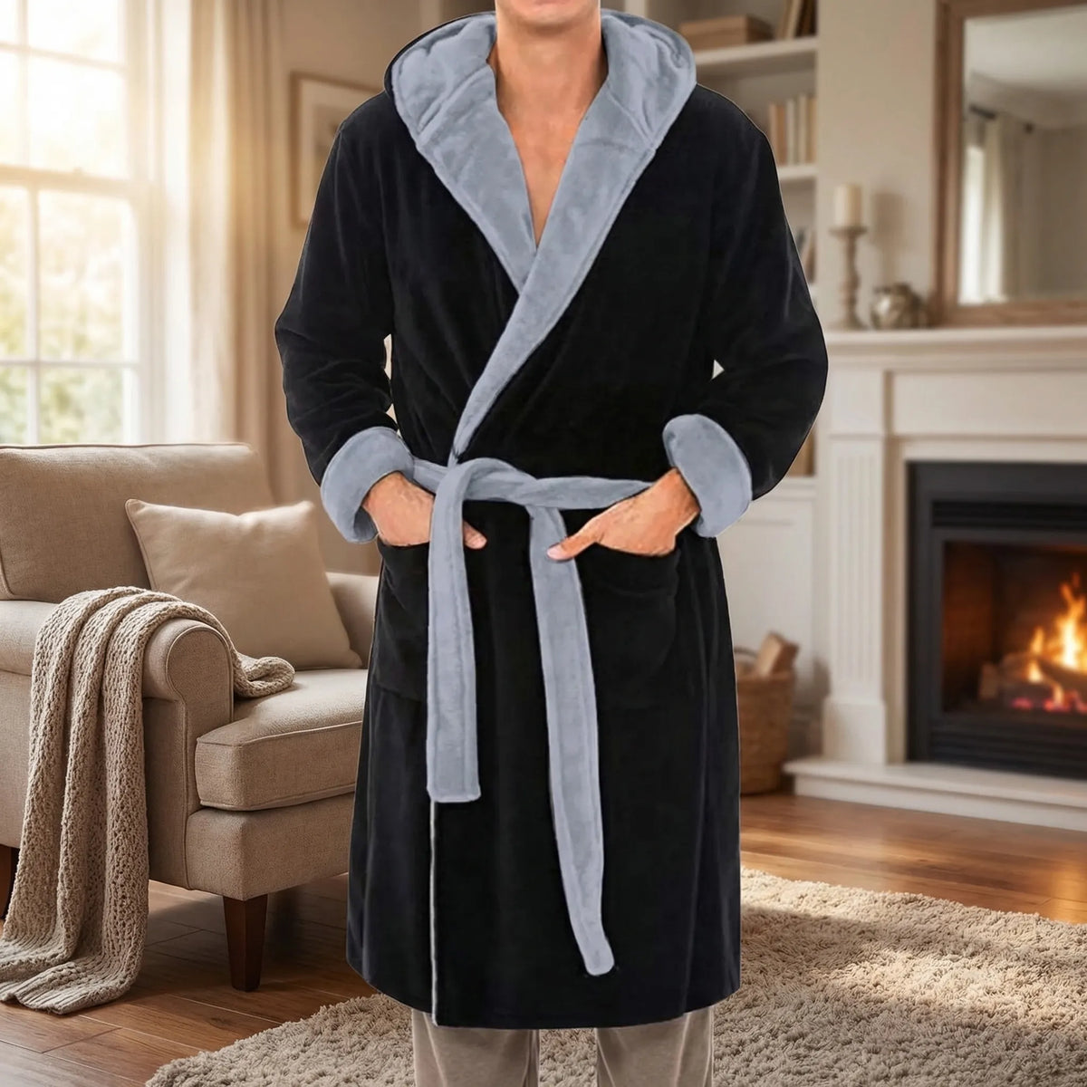 Kimono peignoir avec ceinture