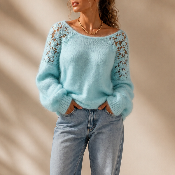 Pull à l'aspect maille ajourée