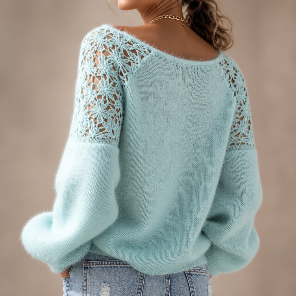 Pull à l'aspect maille ajourée