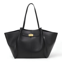 Bolso Grande Lyra de Cuero PU en Negro