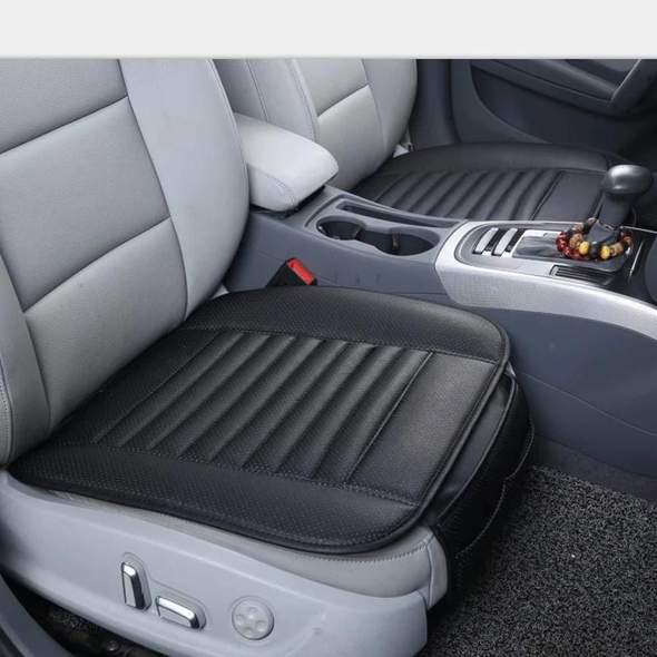 Coussin de siège de voiture en cuir avec charbon de bambou pour sièges avant ou arrière