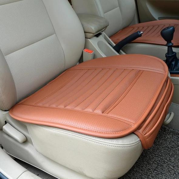 Coussin de siège de voiture en cuir avec charbon de bambou pour sièges avant ou arrière