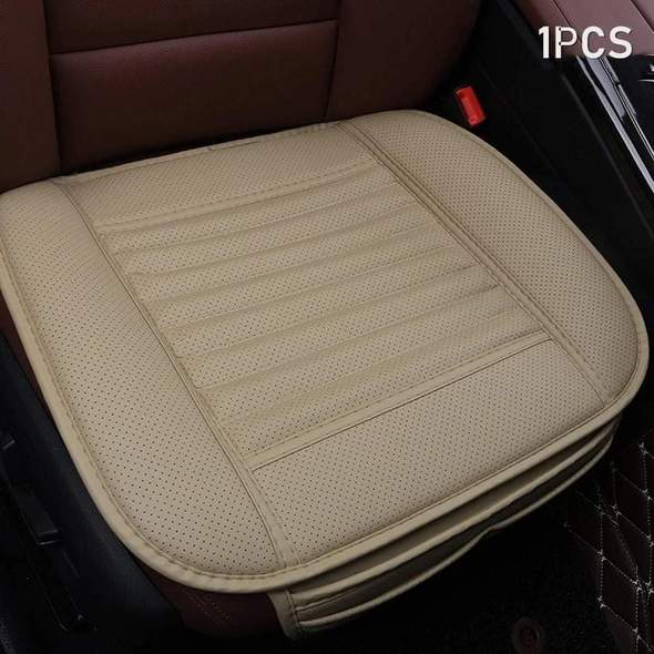 Coussin de siège de voiture en cuir avec charbon de bambou pour sièges avant ou arrière