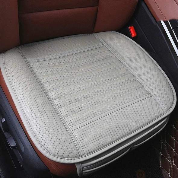 Coussin de siège de voiture en cuir avec charbon de bambou pour sièges avant ou arrière