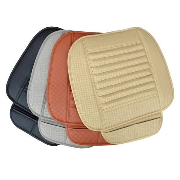 Coussin de siège de voiture en cuir avec charbon de bambou pour sièges avant ou arrière