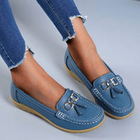 Zapatos Ortopédicos Cómodos de Cuero Sin Cordones