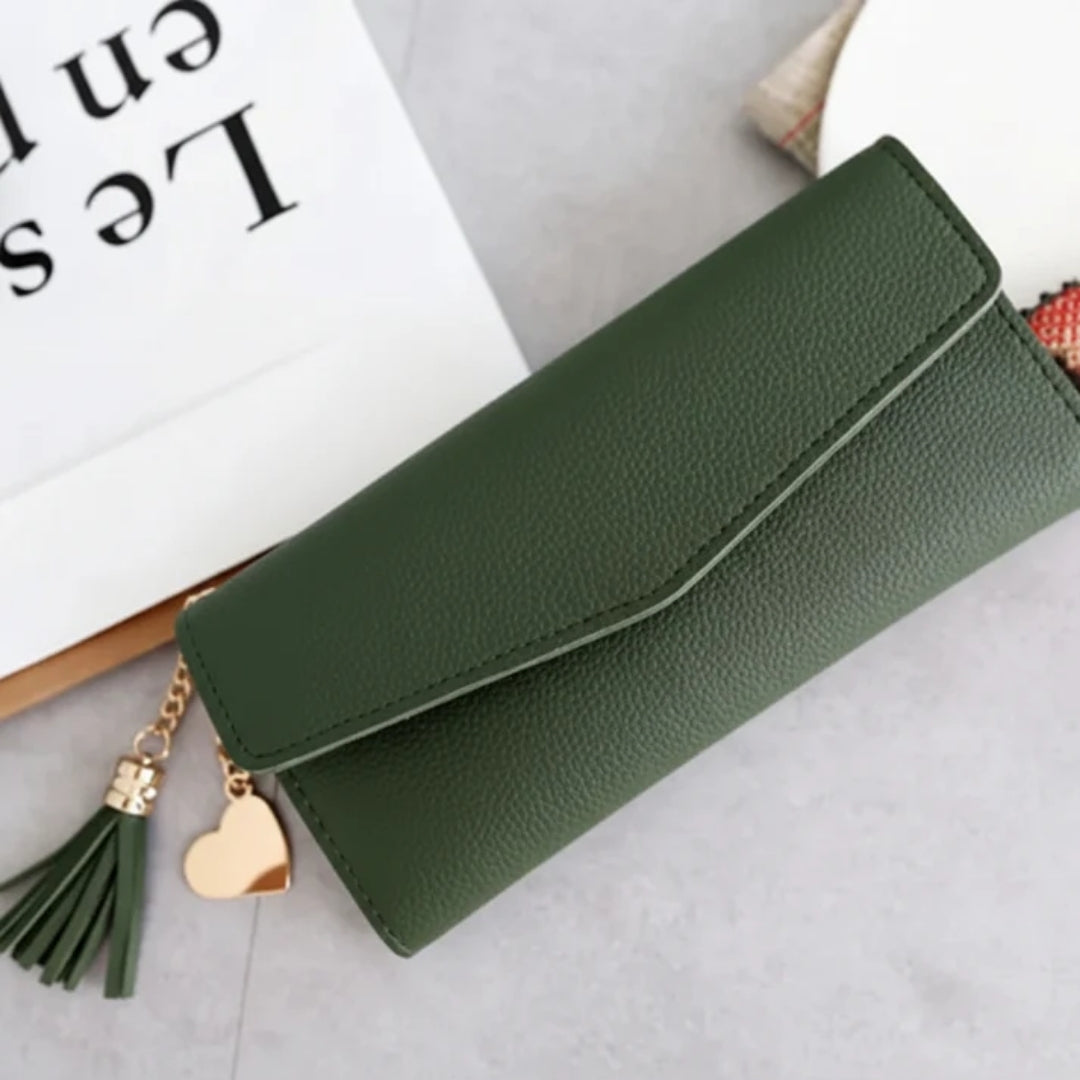 Leather Wallet - Western Style with Practical Compartments and Slim Shape