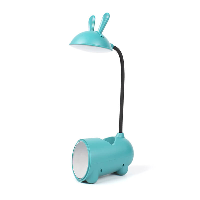 LED Desk Lamp Rabbit with Pen Organizer – Touch Control and USB Charging for Girls