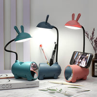 Rabbit LED Desk Light with Pen Holder & USB Charger