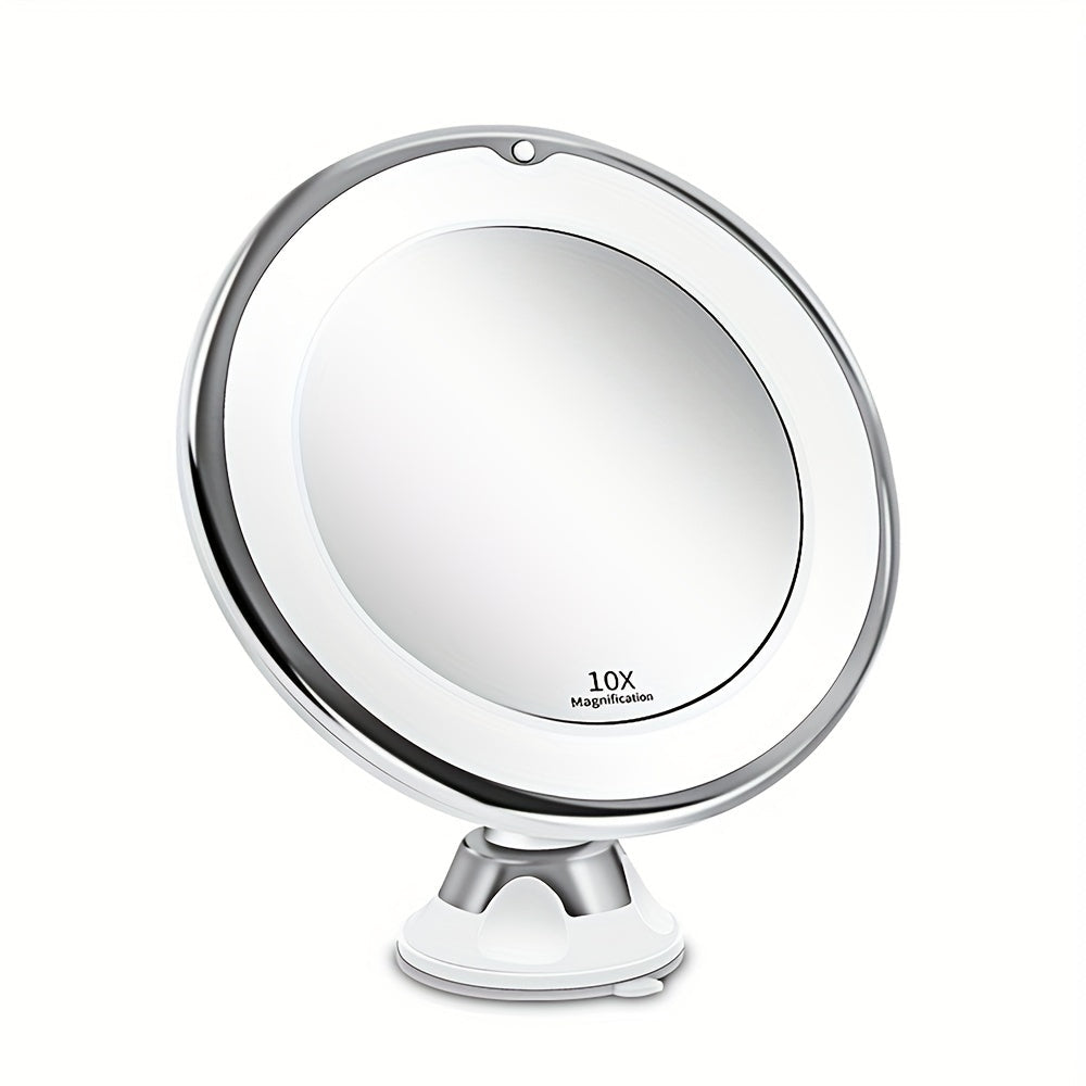 Miroir grossissant éclairé avec ventouse