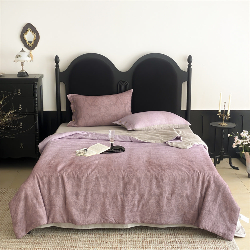Linen-Blend Jacquard Bedding Set