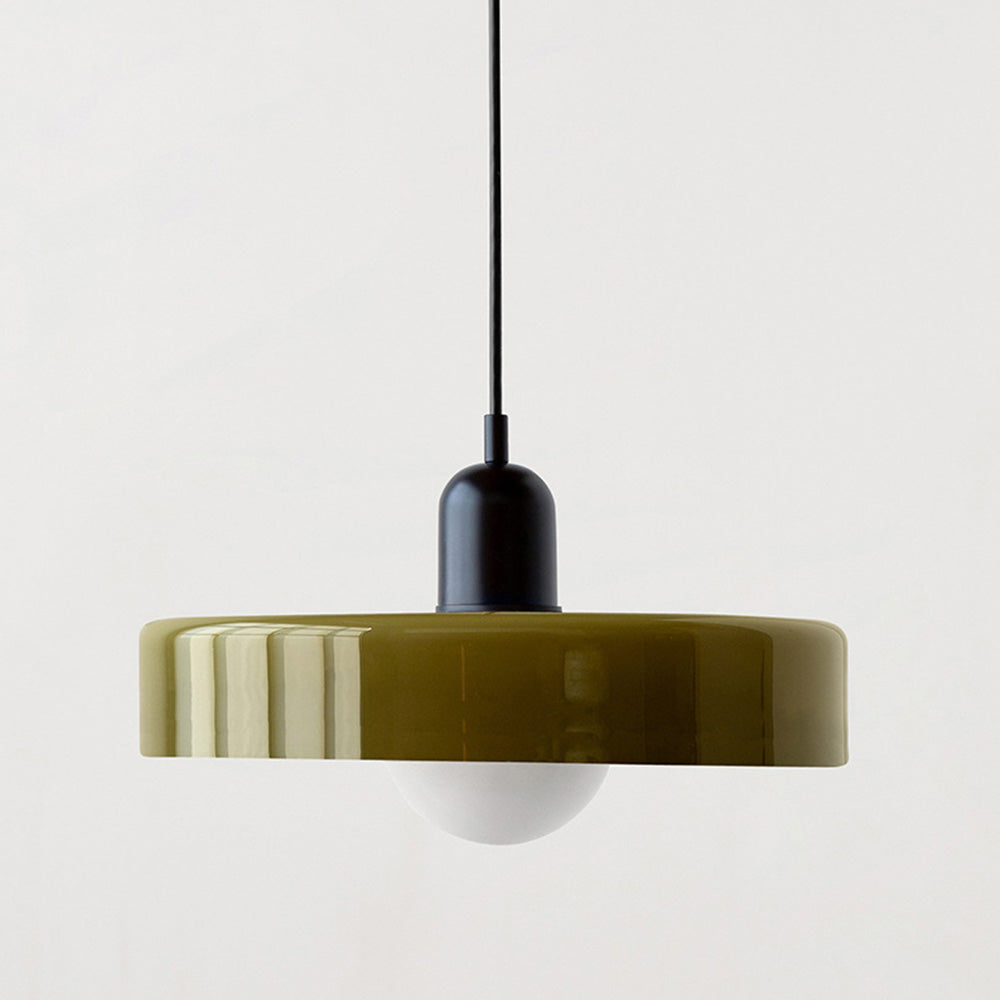 Liora Bauhaus Colored Glass Pendant Light With Adjustable Height