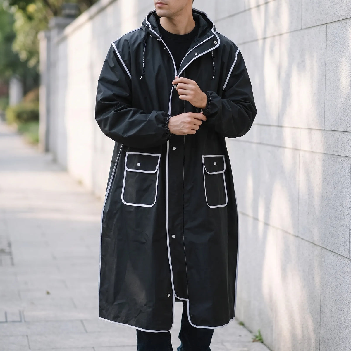 Long Cycling Rain Poncho