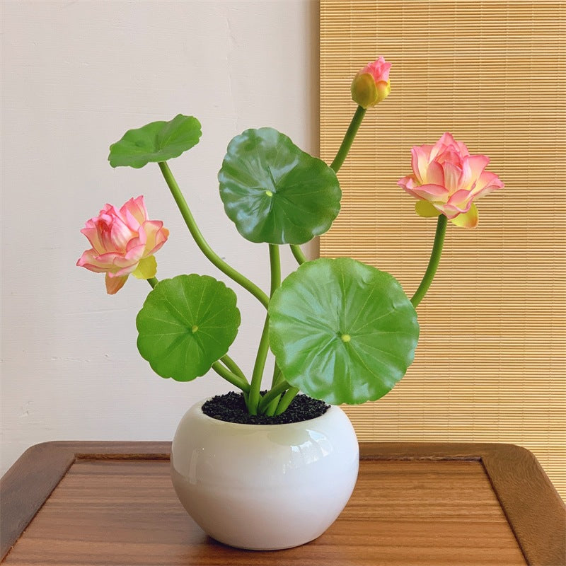 Composition florale de lotus
