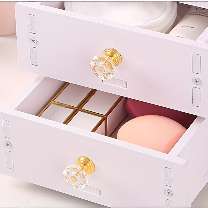 LumiCharm Elegant Makeup Mirror with Storage Drawer – Stylish Tabletop Design for a Refined Beauty Routine