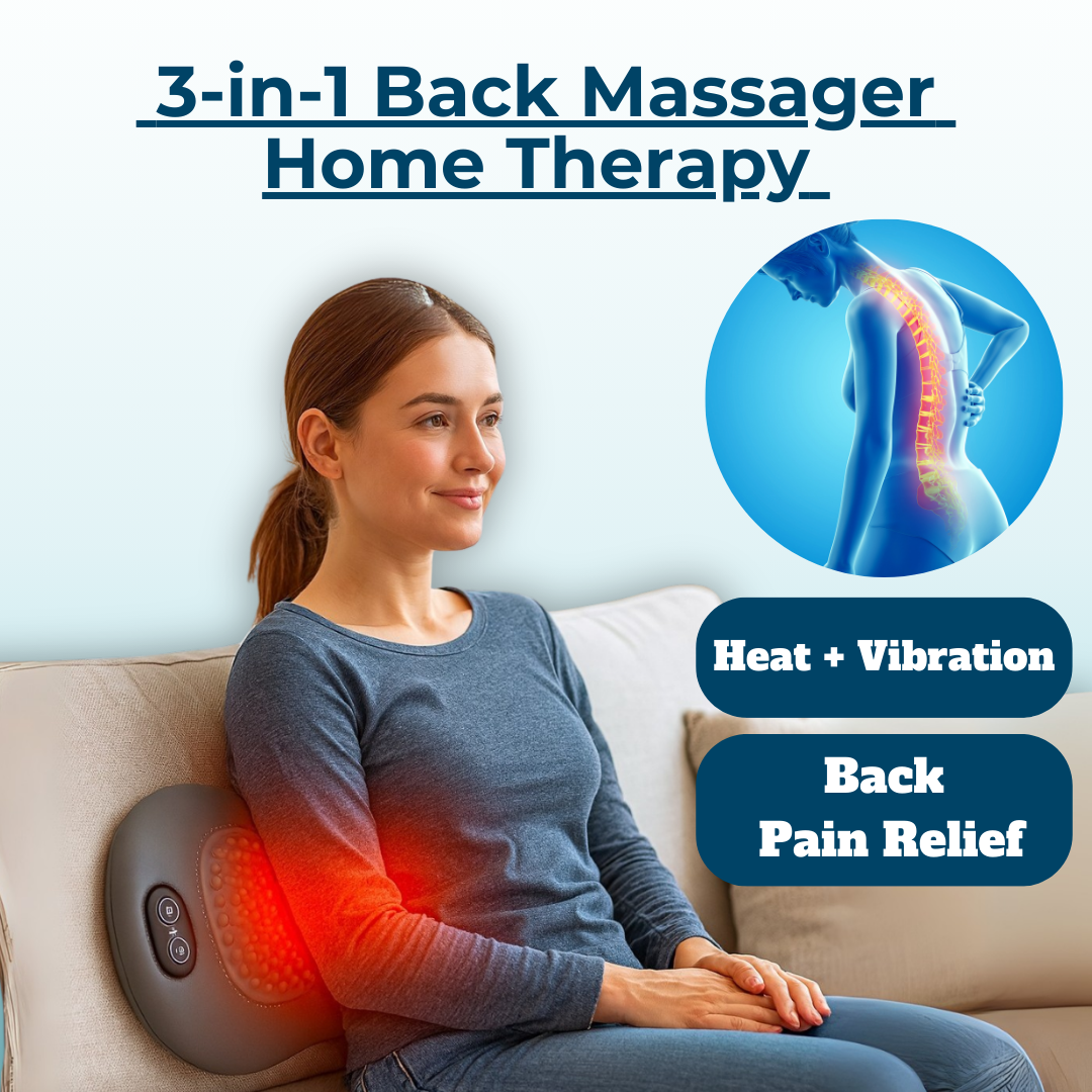 LuminaBack 3-in-1 Heated Vibration Massager For Sciatica