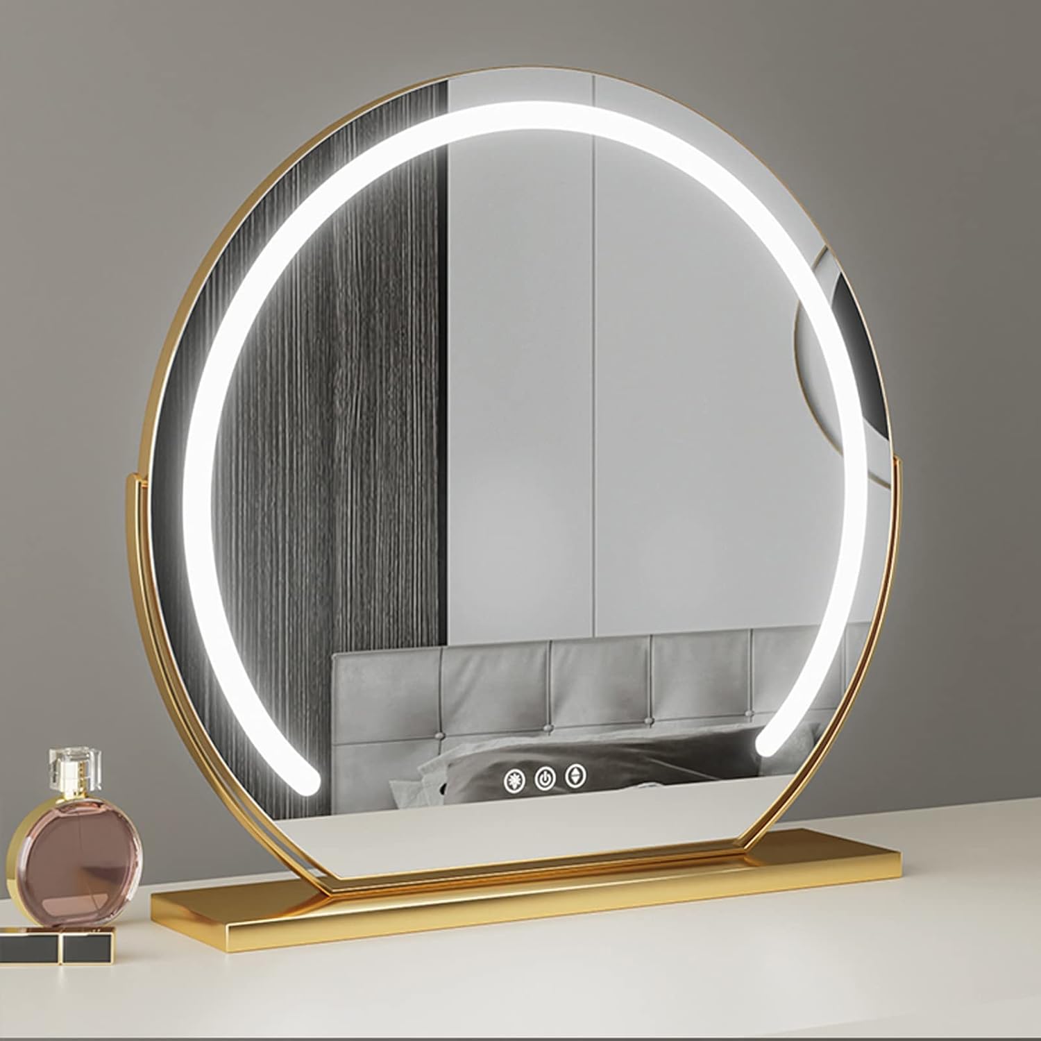Luminara Dimmable LED Touch Vanity Mirror For Precision Makeup And Skincare