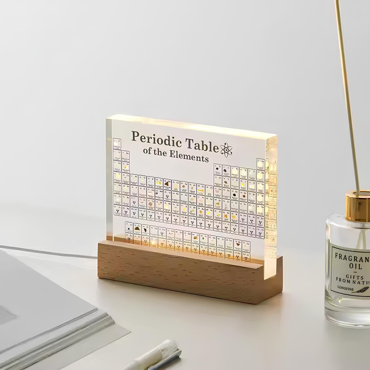 Luminous Periodic Table with Real Elements - Elementa
