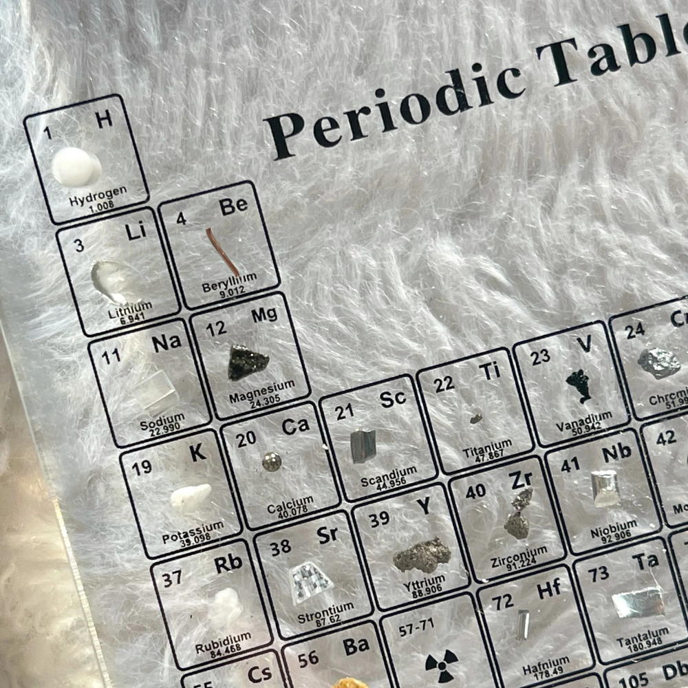 Luminous Periodic Table with Real Elements - Elementa