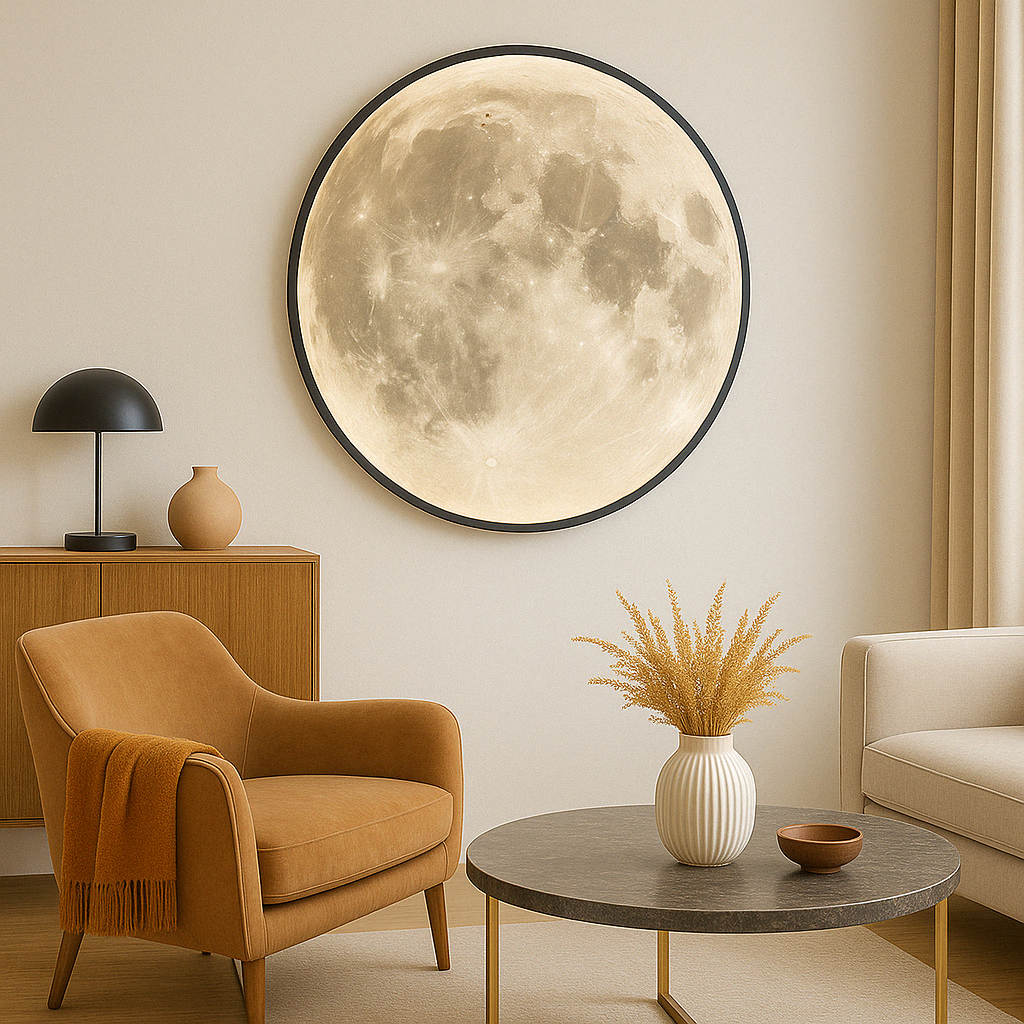 Lunara Moon Wall Light With Realistic Crater Surface and Soft LED Glow