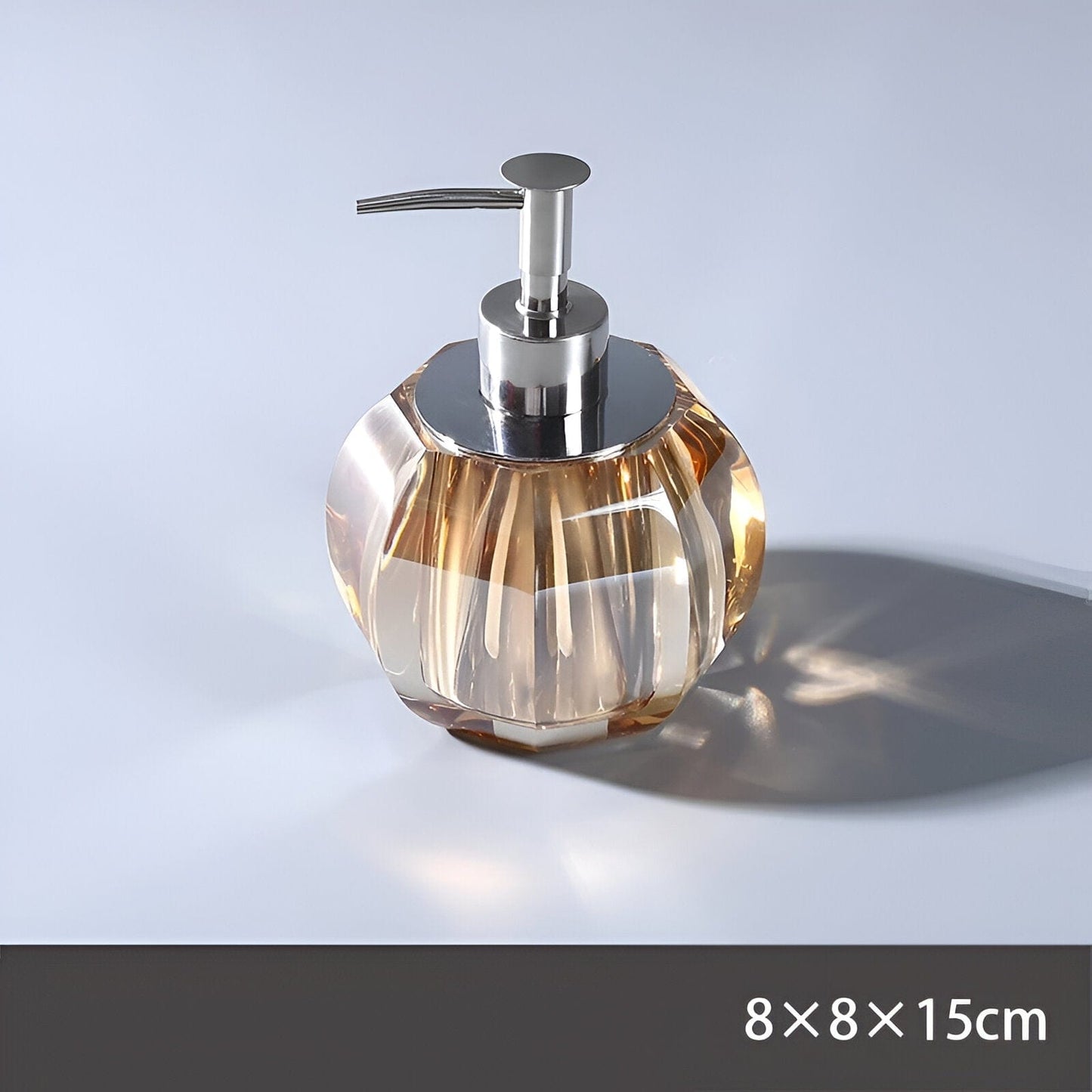 LustreEdge Crystal Glass Bath Accessory Set Elevates Decor
