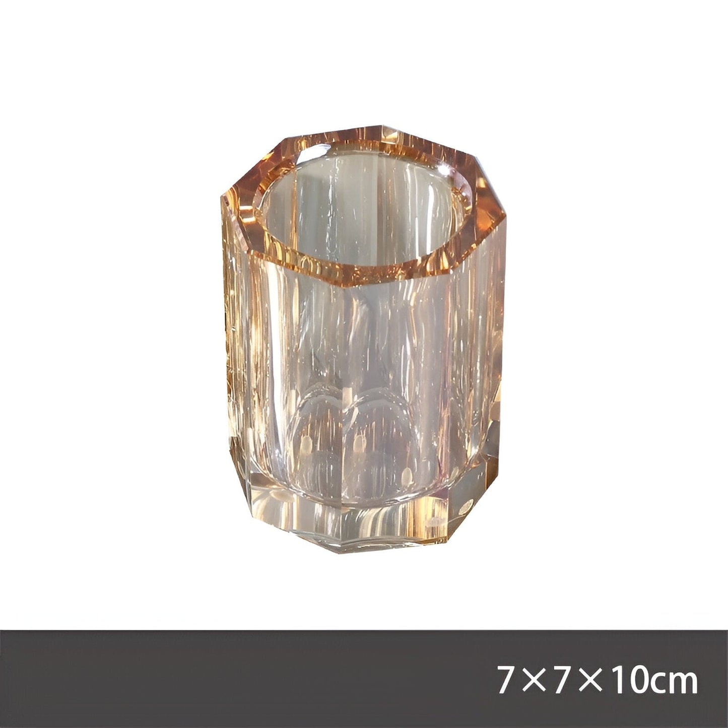 LustreEdge Crystal Glass Bath Accessory Set Elevates Decor