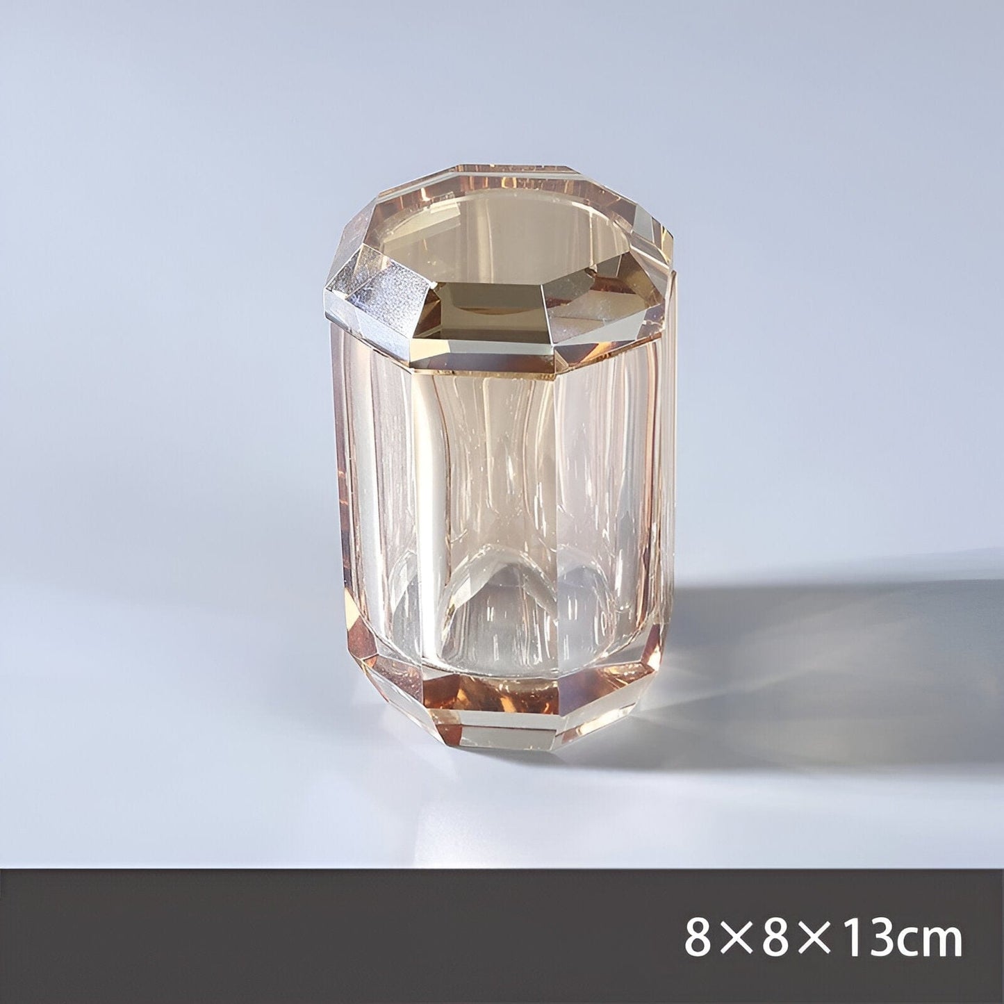 LustreEdge Crystal Glass Bath Accessory Set Elevates Decor