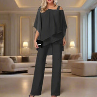 Conjunto Elegante de Dos Piezas de Chifón