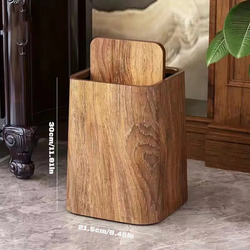Marble Design Trash Can with Swing Lid