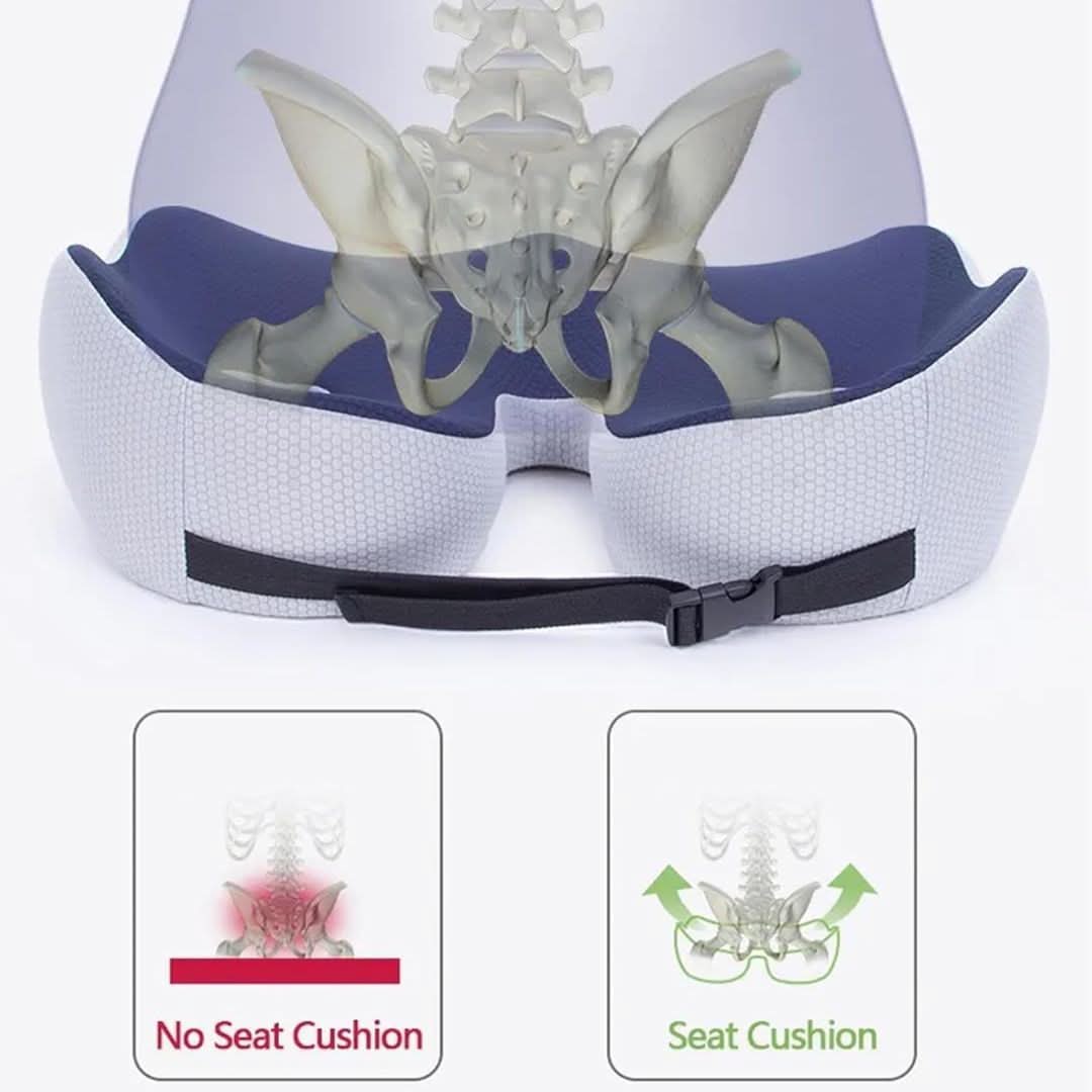 Memory Foam Cushion — Ergonomic Spinal Alignment Support