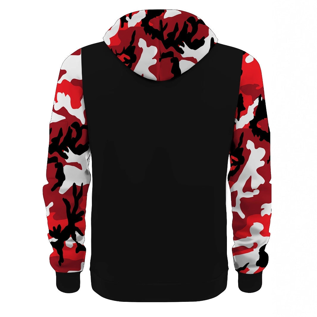 Veste de sport à capuche pour homme avec manches camouflage
