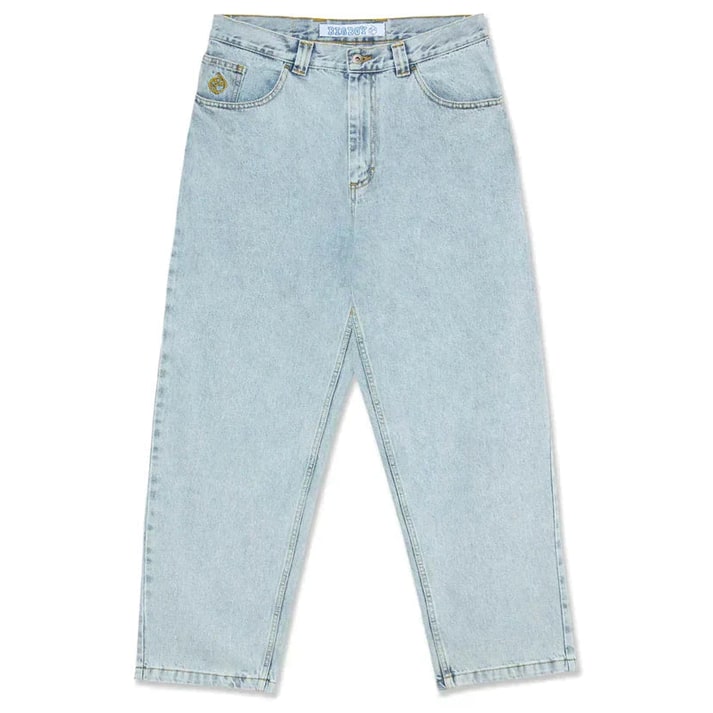 Jean ample et décontracté pour homme, taille basse et jambes larges, avec coutures contrastantes