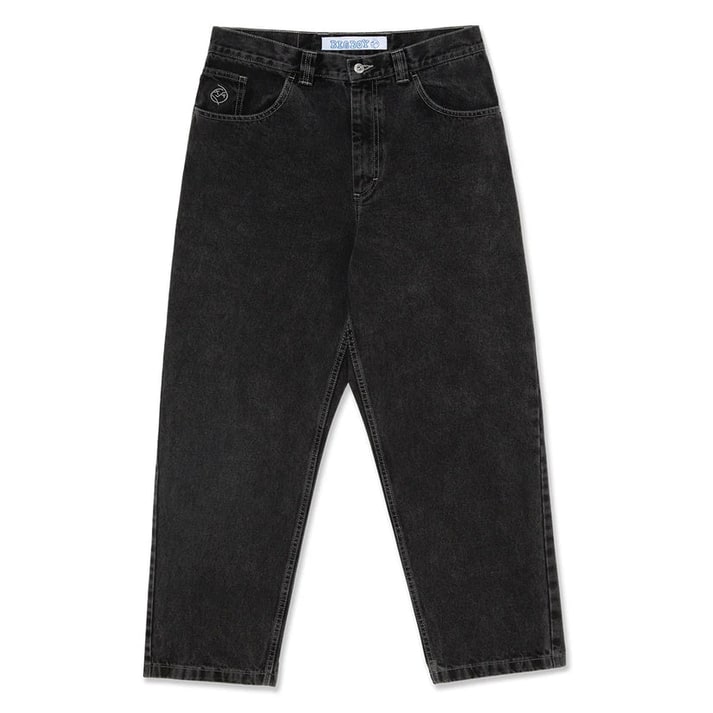 Jean ample et décontracté pour homme, taille basse et jambes larges, avec coutures contrastantes