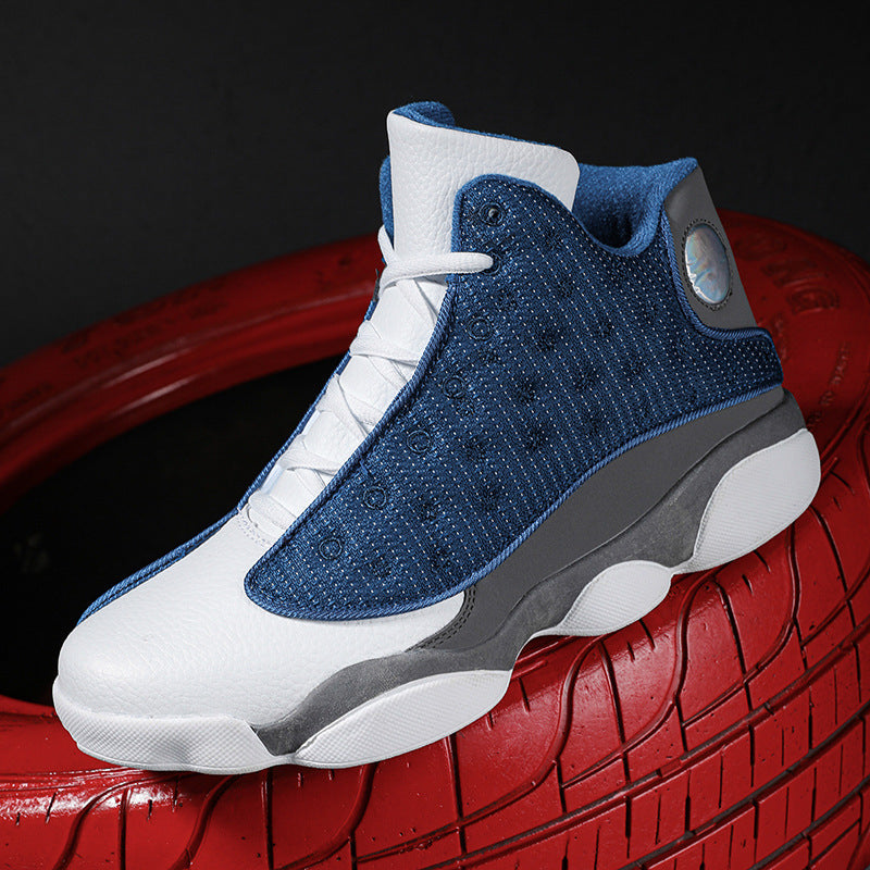 Chaussures de basketball montantes respirantes pour homme, avec amorti et semelles en caoutchouc antidérapantes