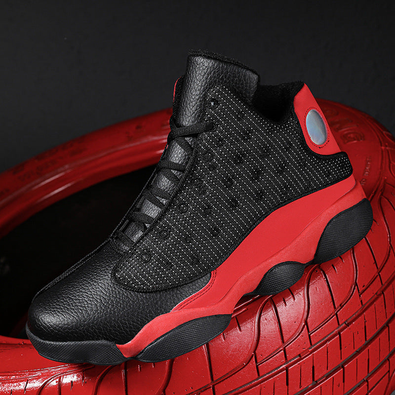 Chaussures de basketball montantes respirantes pour homme, avec amorti et semelles en caoutchouc antidérapantes