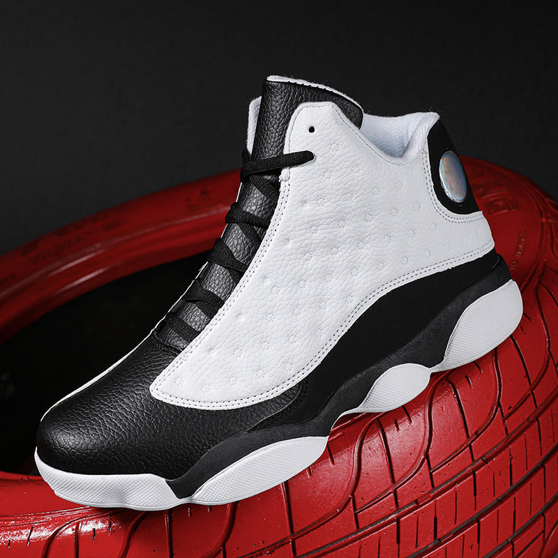 Chaussures de basketball montantes respirantes pour homme, avec amorti et semelles en caoutchouc antidérapantes