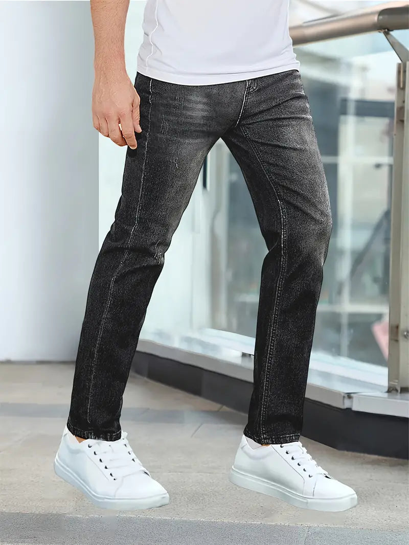 Jean décontracté pour homme à coupe ample et confortable