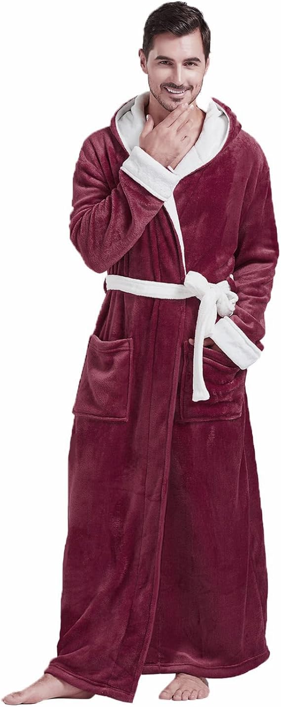Peignoir confortable en flanelle pour homme