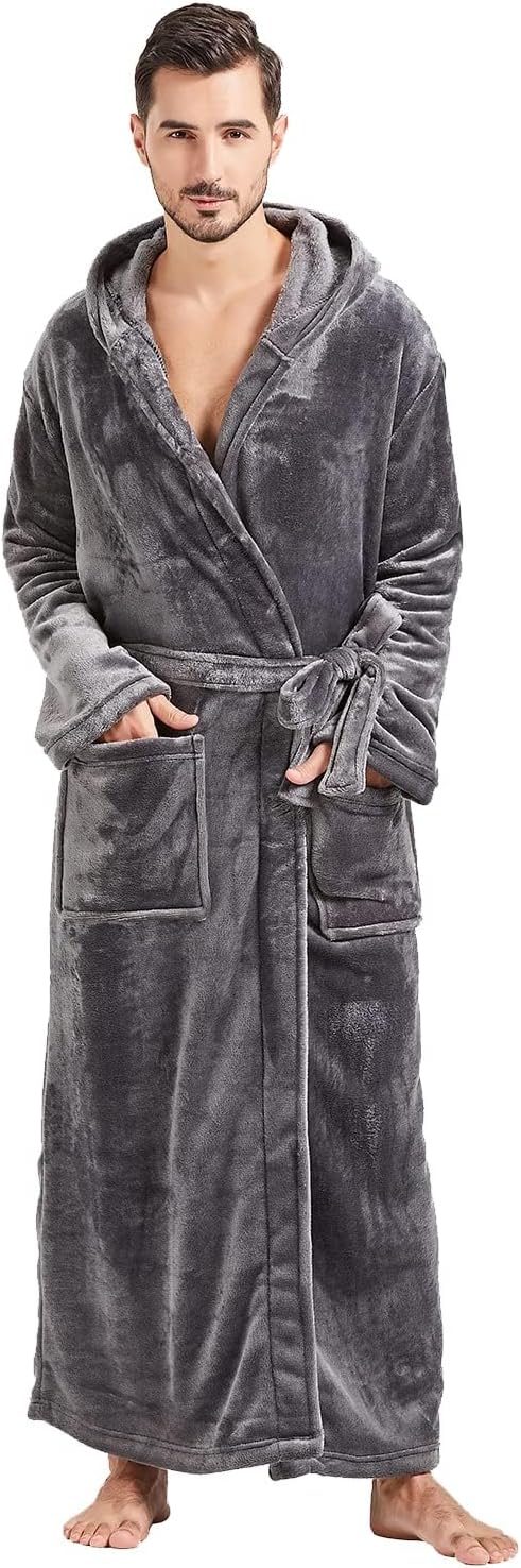 Peignoir confortable en flanelle pour homme