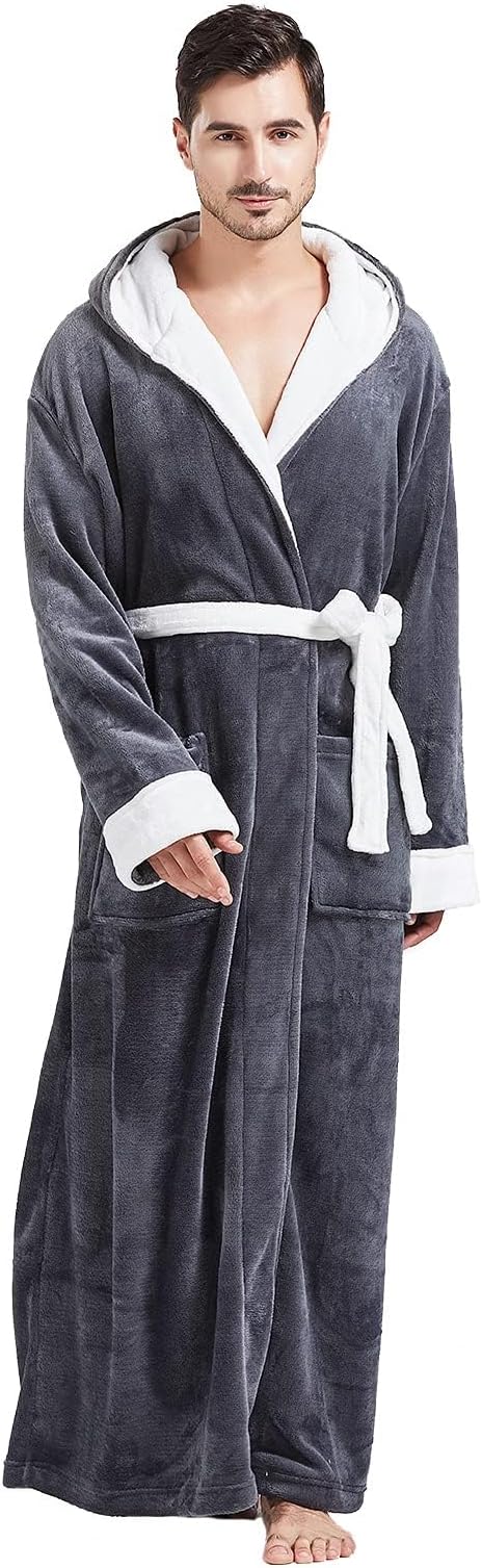 Peignoir confortable en flanelle pour homme