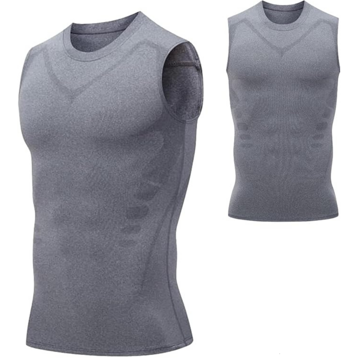 Men's Compression Shapewear Tank Top – Chest and Tummy Slimming Undershirt, Invisible Under Clothes