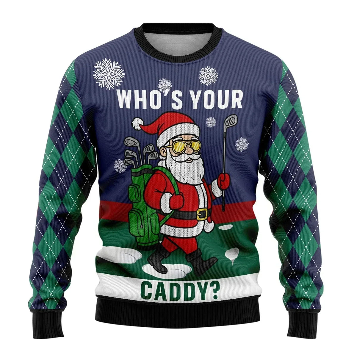 Men's Festive Snowman Print Christmas Sweater