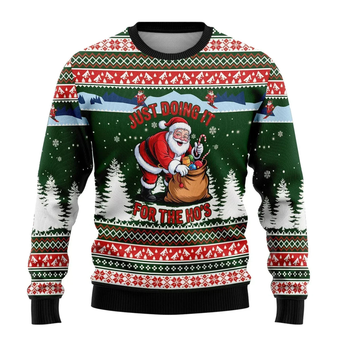 Men's Festive Snowman Print Christmas Sweater