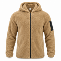 Men's Hooded Fleece Jacket | Front Zip & Side Pockets | Long-Sleeve Layer for Everyday Cold-Weather Wear