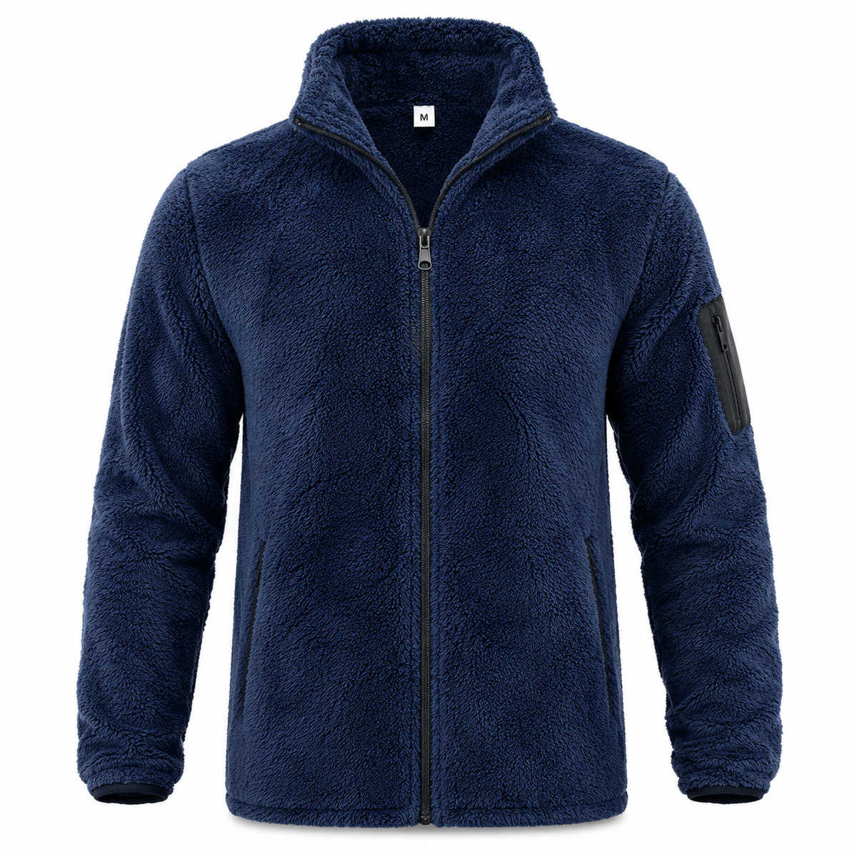 Men's Hooded Fleece Jacket | Front Zip & Side Pockets | Long-Sleeve Layer for Everyday Cold-Weather Wear