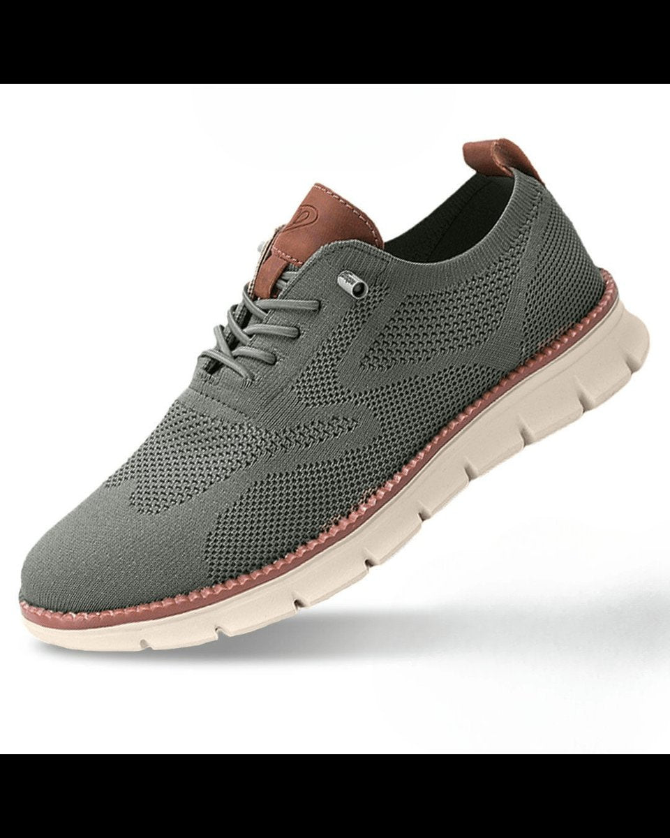 Men's Lightweight Breathable Knit Lace-Up Casual Sneakers