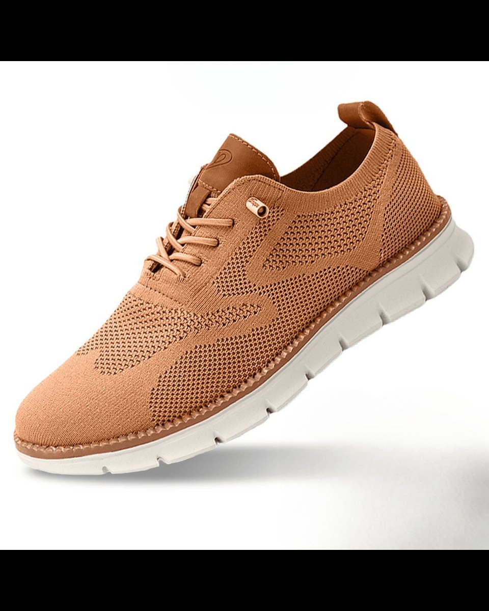 Men's Lightweight Breathable Knit Lace-Up Casual Sneakers