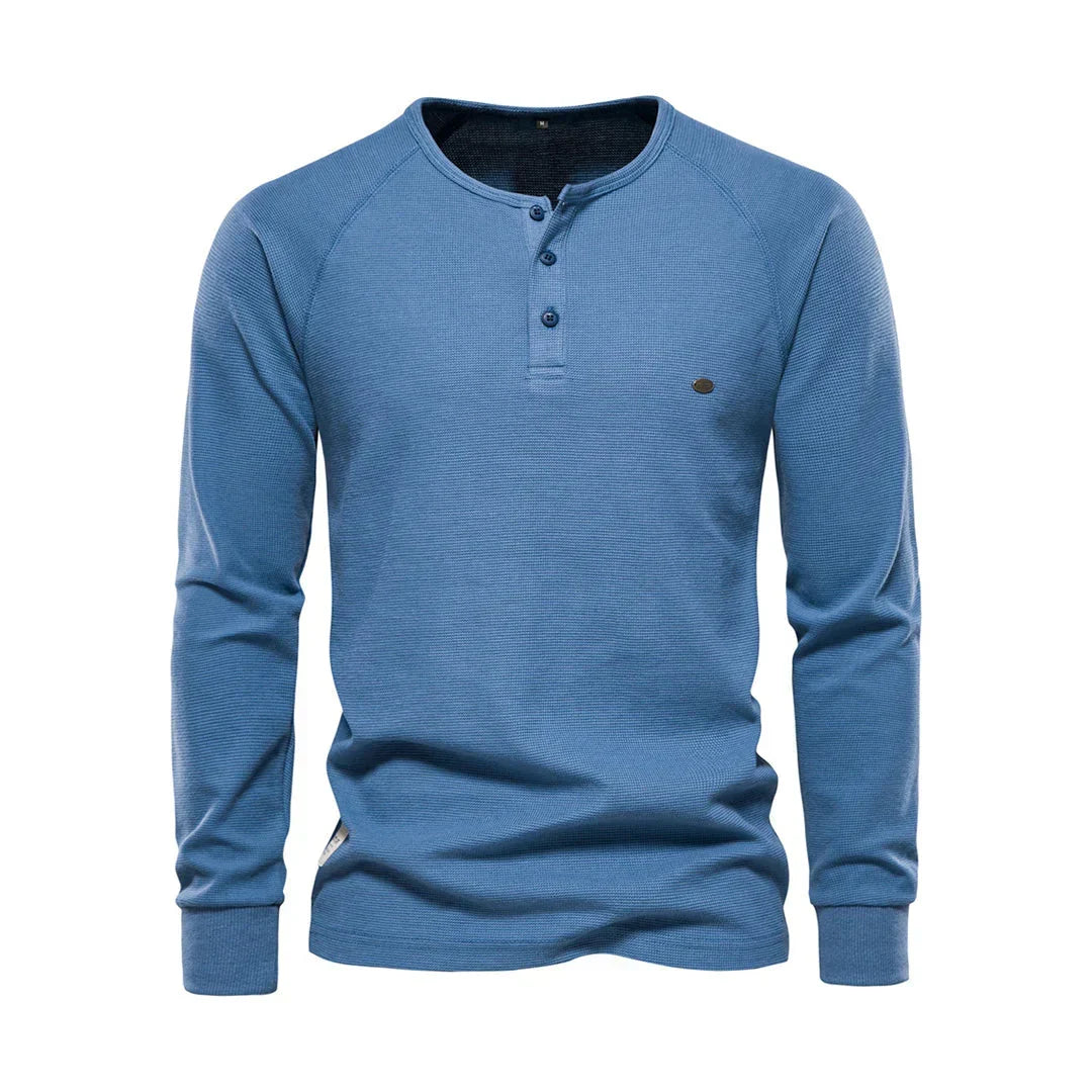 Men's Long-Sleeve Crew Neck Shirt - Comfort & Style